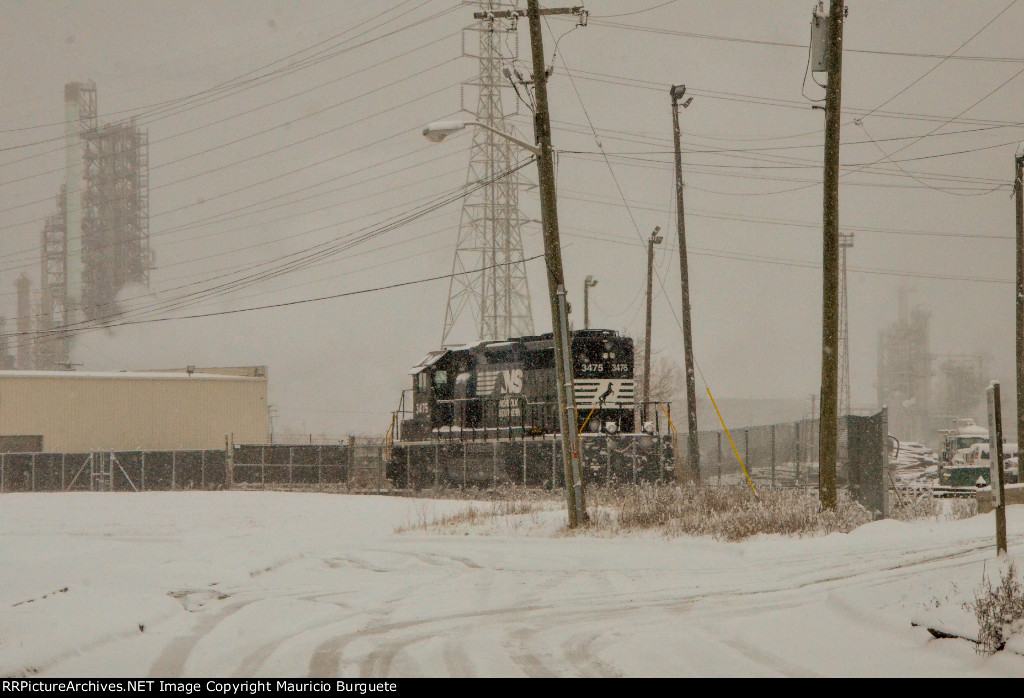 NS SD40-2 Locomotive in the yard